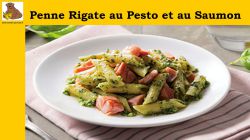 Penne Rigate au Pesto et au saumon